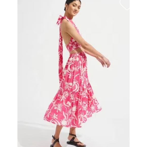 Steele Dresses & Skirts - NWT Steele Cerulean pink and white maxi skirt